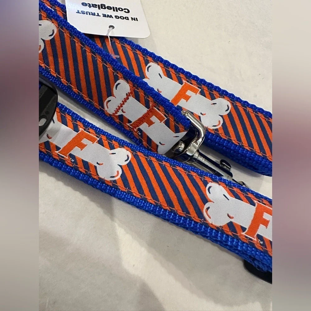 University Of Florida Gators XL Dog Collar & Leash Combo Made in U.S.A 6 Ft. NEW
